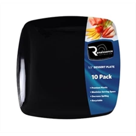 Fineline Settings Fineline Settings 1506-BK Black Dessert Plate 1506-BK